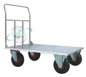 Carrello a pianale mm 1200x800 acciaio alimentare Inox AISI 304,